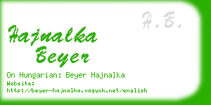 hajnalka beyer business card